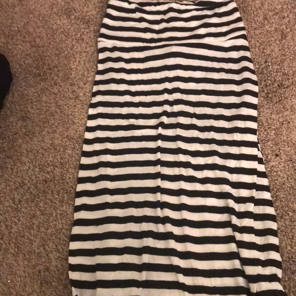 long cute striped skirt